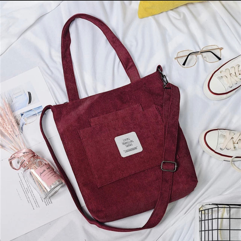 Cord Tote Sholder Bag | Beautyhabit Original©